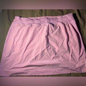 Stretch Knit Mini Skirt with Shorts in Pink